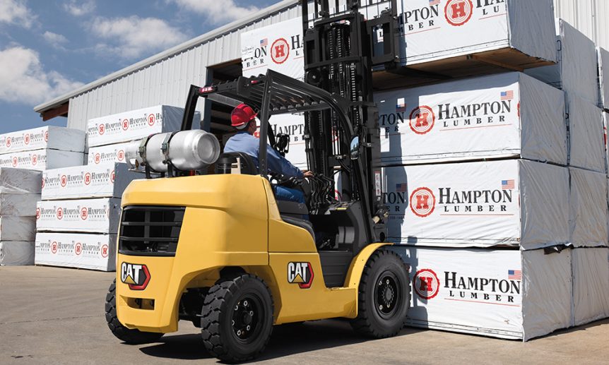 Pneumatic Forklift outside