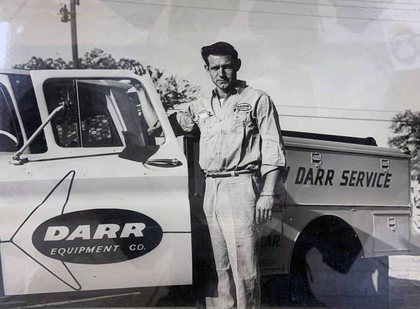 Darr service technician in 1962