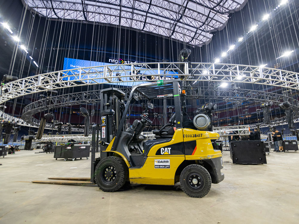 Cat forklift at the Houston Livestock Show & Rodeo
